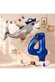 Pirate Shark and 4 Years Old Balloon Set Pirate Shark Concept Birthday Foil Balloon Set