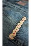 Denim Jeans Vest with Lace and Bead Details - 4