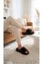 Women's Bitter Brown Extra Soft Furry Slippers 3cm Bynd01 - 2