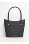 Medium Eva Tote Shoulder Bag - Width: 38 Cm, Height: 31 Cm, Depth: 12 cm Czfb0002-Blackblack