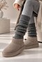 Gray 100% Acrylic Knitwear Knitted Leg Warmer Foot Warmer Long Gaiter Boot Socks