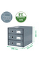 3-DRAWER CABINET TURQUOISE CLICK&STORE - 2