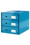 3-DRAWER CABINET BLUE CLICK&STORE