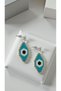 Miyuki Beads Handmade Silver Eye Earrings - 6