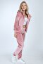 Women's Pink Velvet Tracksuit - 4