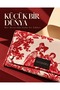 Chiisana - Vintage Patterned Makeup Bag with Snap Closure Foldable Portfolio Cosmetic Bag Red - 3