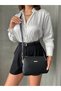 Derkon 100% Genuine Leather Women's Shoulder Bag Black - 2