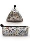 Pencil Case Triangle Science Pencil Case Jumbo Vegan Leather Pen Holder - 2