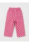 Checkered Pink Denim Trousers
