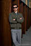Men's Bomber Coat Quilted Zippered Seasonal Khaki Jacket - 5