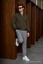 Men's Seasonal Nubuck Jacket Sports Bomber Khaki Jacket - 3