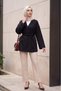 Beli Belted V-Neck Scuba Kimono - Black - 4