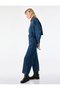 Cotton Pocketed Buttoned Wide Short Leg Denim Trousers - Culotte Jeans - 3