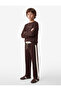Color Contrast Wide Leg Sweatpants with Pockets and Lace-Up Waist - 2