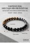 Real Natural Stone Bracelet Courage - Focus and Strength Tiger's Eye Hematite and Onyx Stone - 5