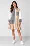 Striped Buttoned Dress with Pocket Detail