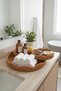 Wavy Edge Rattan Decorative Tray - Set of 3