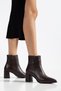 Brown Thick Heeled Non-Slip Sole Women's Boots - 2