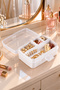 1192 12 Compartments Multi-Purpose Organizer Jewelry Buckle Makeup Ring Storage Box Fisherman Material Box White - 2