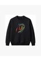 Abstract Tiger Eye Embroidered Crew Neck Sweatshirt Unisex - 2