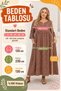 Women's Plus Size Brown Viscose Dress Summer Long Buttoned Pocketed Crisp Floral Pattern - 7