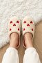 Women's Mink Heart Embroidered Plush House Slippers 3 cm Byndfkb02 - 4