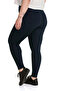 Women's Black Cotton Ribbed Plus Size Leggings - 5