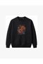 Blooming Rose Flower Embroidered Crew Neck Sweatshirt Unisex - 2