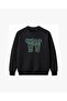 Sparkling Twin Elephants Embroidered Crew Neck Sweatshirt Unisex - 2