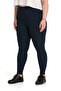 Women's Black Cotton Ribbed Plus Size Leggings - 4