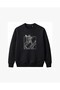 Guitarist Cat Rock Embroidered Crew Neck Sweatshirt Unisex - 2