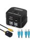 محول مشاركة طابعة USB لجهازي كمبيوتر - يتضمن كابلين USB بطول 5 أقدام/1.5 متر، لا يتطلب برنامج تشغيل