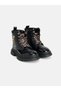 Leopard Patterned Lace-Up Girls' Boots