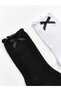 Quality Pieces from Çelebi Store: Women's Socks with Bow Detail, Pack of 2 - 2