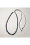 Special Design Macrame Women's Necklace with Natural Ruby and Sapphire Stones and Steel Detailing - 5