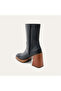 Genuine Leather Platform Heel Boots - 2