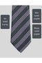 Lilac White Striped Classic Gray Tie – 8 cm Wide - 2