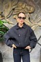 Snap Detailed Zippered Bomber Jacket Sun568 - 3