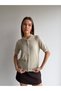 Lace Detailed Polo Collar Short Sleeve Knitwear Cardigan Aw26Hi0046 - 2