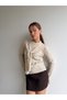 Shoulder Tie Detail Crew Neck Knitwear Sweater Aw26Kz00078 - 3