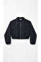 Zippered Lined Stand Collar Crop Jacket - 7