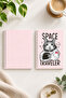 Astronat Cat Space Patterned A5 Spiral Colorful Notebook 45 Sheets 90 Pages 300 Gr Cover Pytkdftr009 - 3