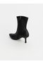 Pointed Toe Thin Heeled Zippered Women's Boots - 3