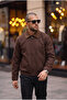 Velvet Collar Detailed Unisex Relax Basic Fabric Jacket