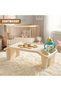 MERDEM Portable Bed Tray Table, Cream - Multipurpose Lap Tray Desk with Storage Pockets - Stackable - 4