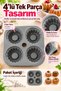 Silicone Muffin Cake Mold Non-Stick Flexible Mini Cake and Cupcake Baking Mold Set of 4 - 5