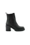 Dusan Black Leather Rubber Detailed Women's Boots - 3