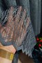 Premium Anthracite Grey Broken Glass Fabric with Modern Pattern, 1/2 Fold with Sparse Pleats, Ready-Made, No-Iron Tulle Curtain. - 2