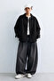 Women's oversized short cashmere coat - black - 2