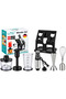 5-in-1 Hand Blender Set - 500W Immersion Blender with Storage Stand, Chopper Bowl, Whisk, and Mixing Beaker, Versatile Kitchen Tool for Smoothies, Soups, and Dips, Model L-1204